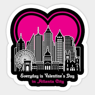 Valentine's Day in Atlanta City Sticker